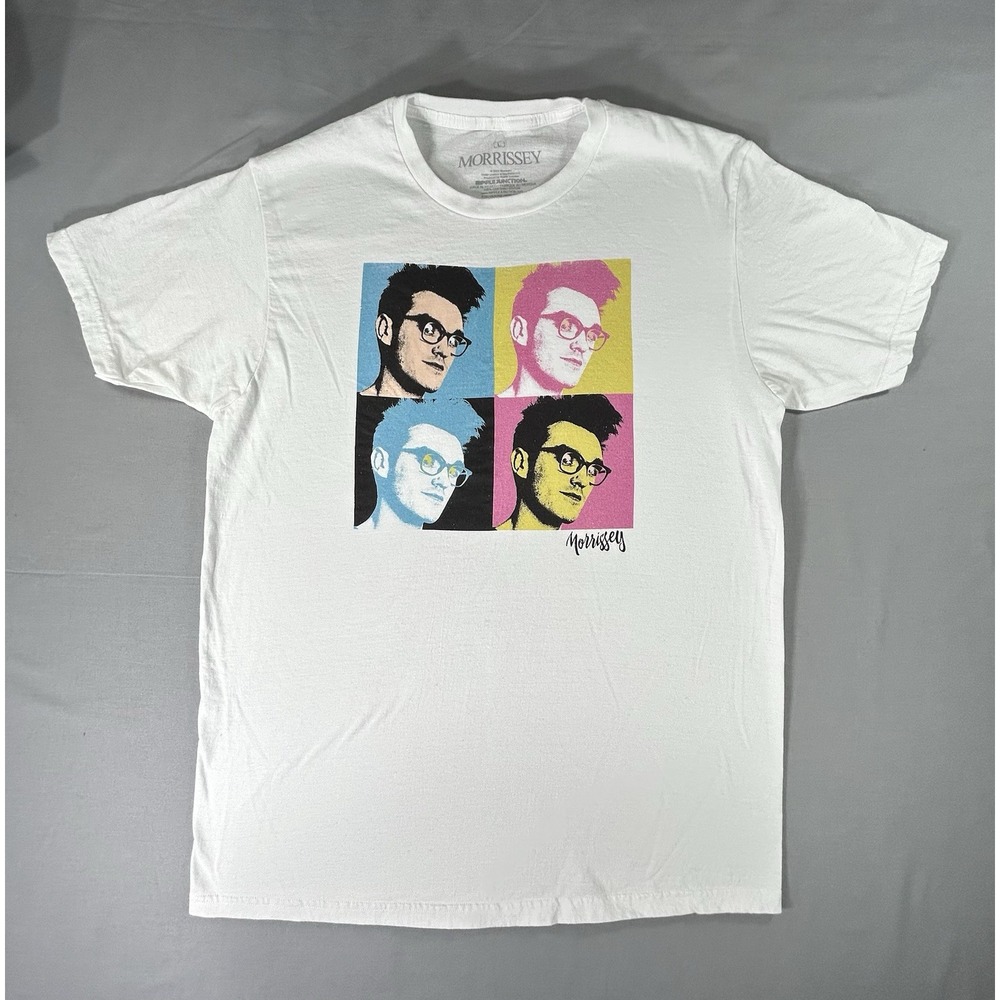 Morrissey Pop Art‎ White Shirt Size Men's XL